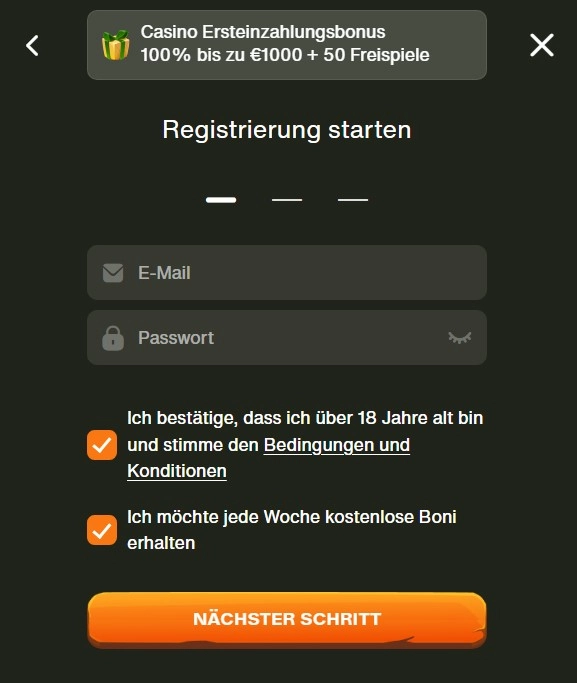 Registrierung